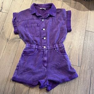 Purple jean jumper. Size S. Brand day + moon